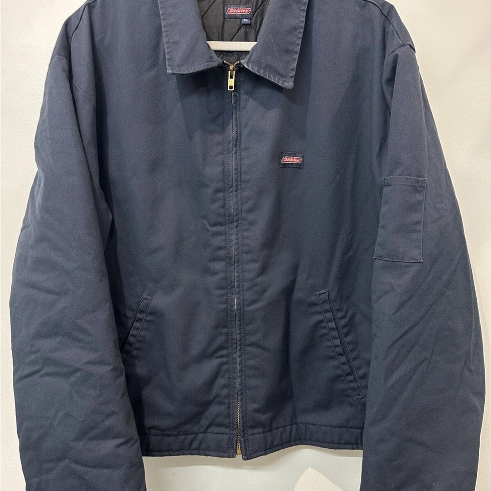 Vintage Dickies Navy Blue Work Jacket Quilted Sz XL